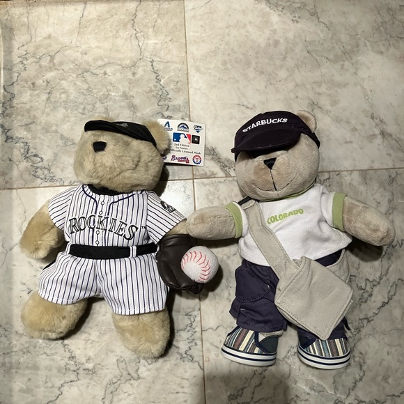 New Two Starbucks Colorado Bearista Bears 2004 & 2008 MLB Colorado Rockies - Picture 2 of 6